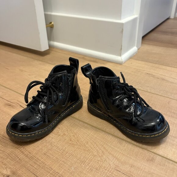 Piper Finn - Jet Black Toddler Combat Boot - Size 7 - Picture 2 of 4